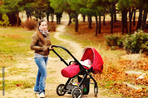 Photo: woman with stroller woman with stroller