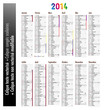 Calendrier 2014 (avec option calque non vectorisé)
