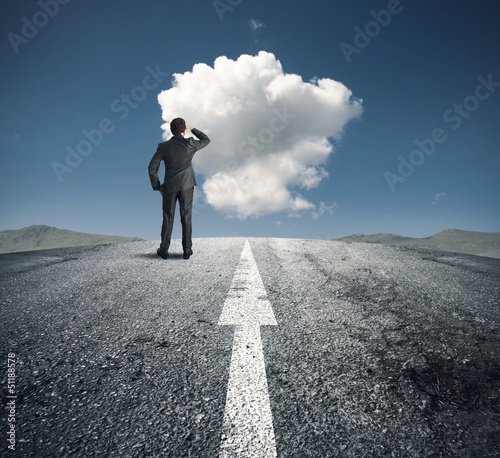 Photo: Businessman follows the right way Businessman follows the right way