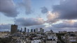 Tel Aviv city skyline sunset time lapse