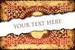 Vintage Label II - Rote Ornamente