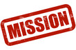 Grunge Stempel rot MISSION