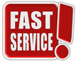 !-Schild rot quad FAST SERVICE