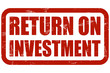 Grunge Stempel rot RETURN ON INVESTMENT