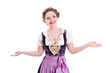Was kostet die Welt? Frau im Dirndlkleid - Wiesn