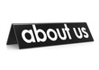 About us in black