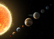 Solar system. Elements of this image furnished by NASA