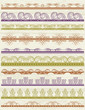floral decorative borders, ornamental rules, dividers