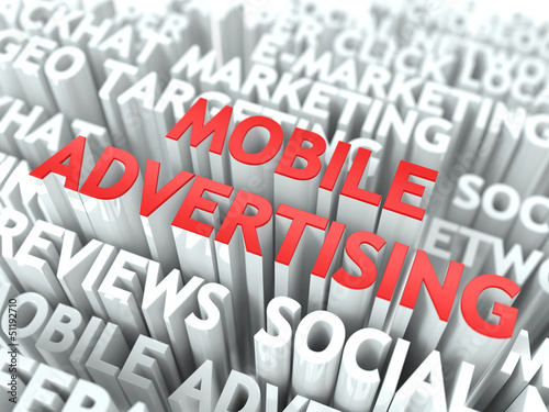Illustration: Mobile Advertising Concept. Mobile Advertising Concept.