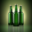 Three beer bottles