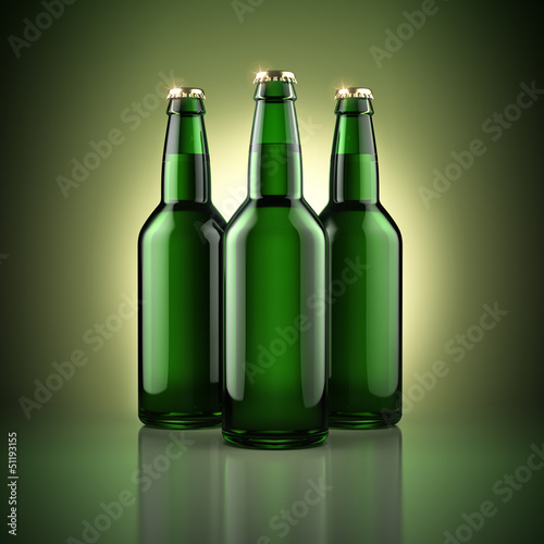 Photo: Three beer bottles Three beer bottles