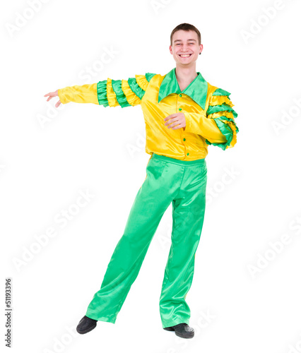 Photo: beautiful carnival dancer man posing beautiful carnival dancer man posing