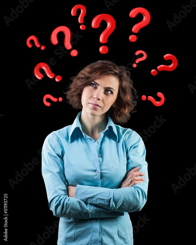 Photo: Questions round a head Questions round a head