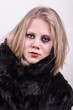 beaten and abused woman with a black eye