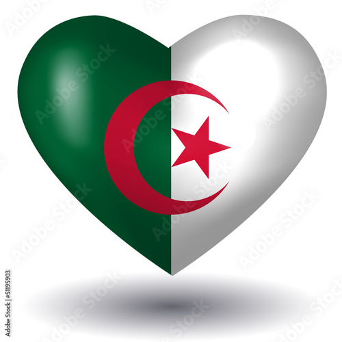 Illustration: Herz mit Schatten - Algerien Herz mit Schatten - Algerien