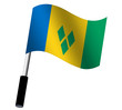 Flagge St. Vincent und die Grenadinen wehend
