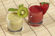 Smoothie - Erdbeeren, Kiwi und Minze