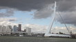 Vantovy Bridge through the river Maas in the center of Rotterdam