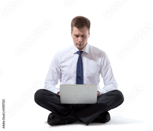 Photo: business man whith notebook business man whith notebook