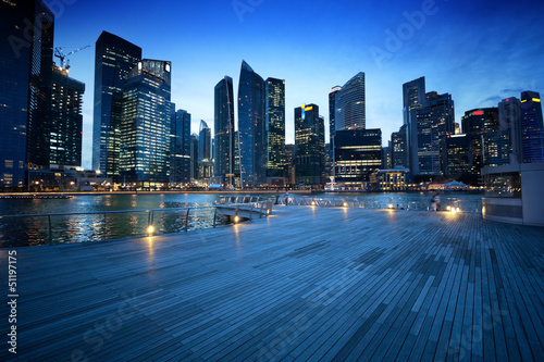 Photo: Singapore city in sunset time Singapore city in sunset time