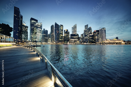 Photo: Singapore city in sunset time Singapore city in sunset time