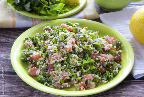 Photo: Traditional tabbouleh Arab salad Traditional tabbouleh Arab salad