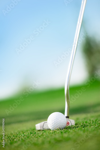 Photo: A golf club on a golf course A golf club on a golf course