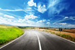 asphalt road in Tuscany Italy