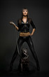 sexy woman with dog