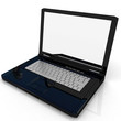 Laptop on white