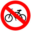 Vector no bicycle sign