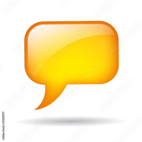 Vector: Yellow speech balloon Yellow speech balloon