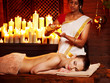 Woman having Ayurvedic spa treatment.