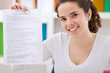Photo: Schoolgirl with her test Schoolgirl with her test
