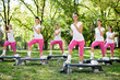 Group of women doing exercises