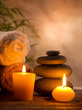 Spa still life with aromatic candles