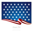Abstract color background American ribbon vector