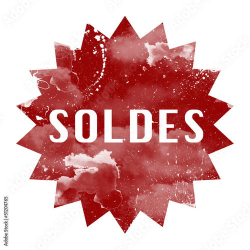 Illustration: Etiquette soldes grunge Etiquette soldes grunge