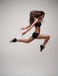 beautiful modern dancer jumping