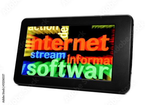 Photo: Internet concept on Pc tablet Internet concept on Pc tablet