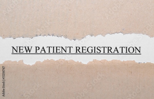 Photo: New patient registration New patient registration