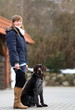 Frau mit Hund