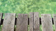 Wooden Pier and Tropical Water, Cancun, Mexico