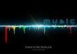event flyer template "colorful equalizer"