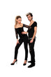 Photo: young couple in black young couple in black