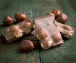 milk chocolate with hazelnuts