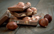 milk chocolate with hazelnuts