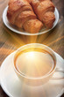 morning coffee with croissants