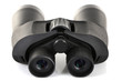 Foto: Black modern binoculars isolated on white Black modern binoculars isolated on white