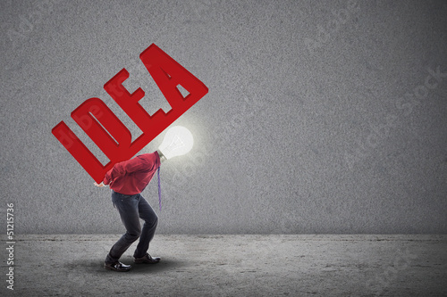 Photo: Light bulb head has idea Light bulb head has idea